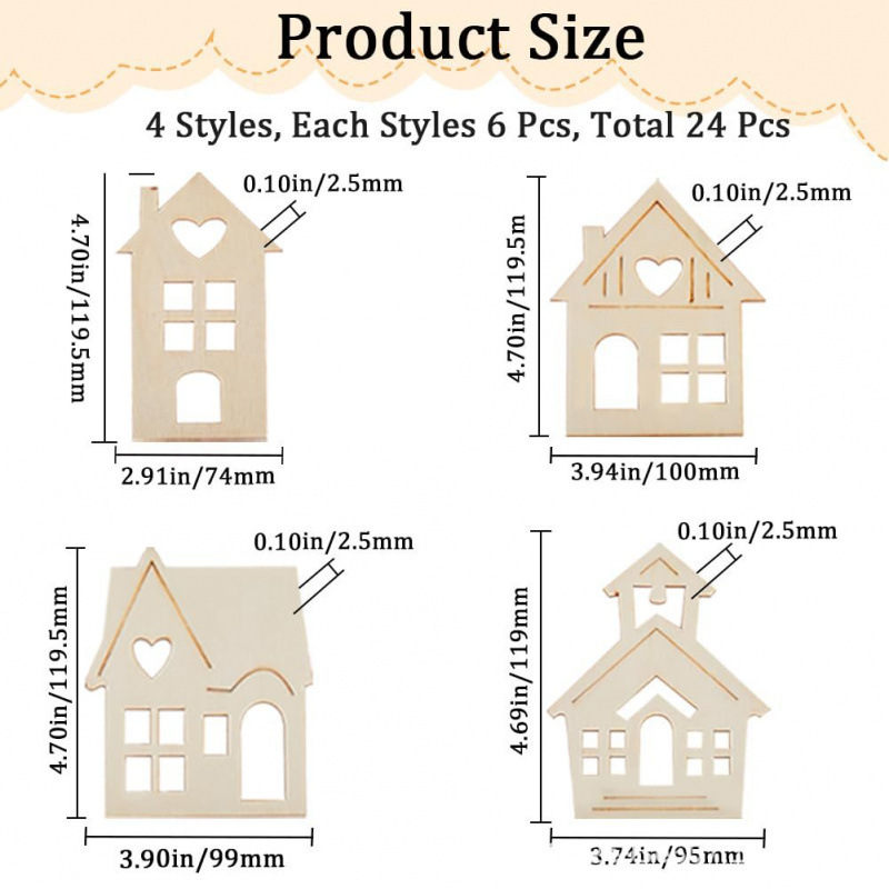 Amazon cross-border wooden craft house wooden decoration hollow-out DIY craft project home decoration wooden cabin Amazon cross-border wooden craft house wooden decoration hollow-out DIY craft project home decoration wooden cabin