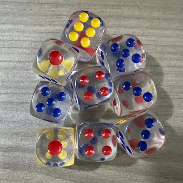 14mm transparent color dots
