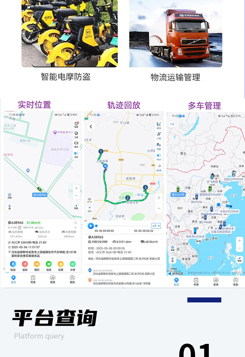 Large Vehicle Logistics Vehicle Tracker 4g Beidou Gps Vehicle-Mounted Intelligent Locator