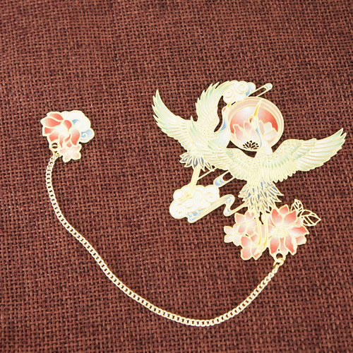 Brass antique metal copper bookmark Forbidden City mythical characters Shan Hai Jing series nine-tailed fox creative hollow bookmark batch