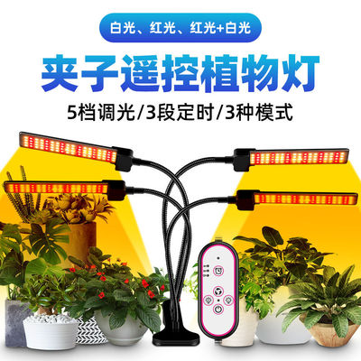 LED植物生长灯种植灯全光谱一至四头夹子育苗灯温室培育定时调光