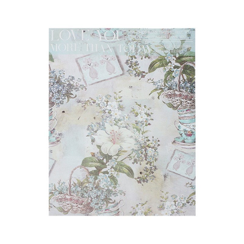 Hua Xiyu su serie de pintura al óleo de papel de envoltura de flores impresión retro diy regalo ramo de flores papel de envoltura de flores