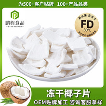 鹏程FD冻干椰子块脆片散装原味冻干椰子片椰子肉烘焙休闲零食批发