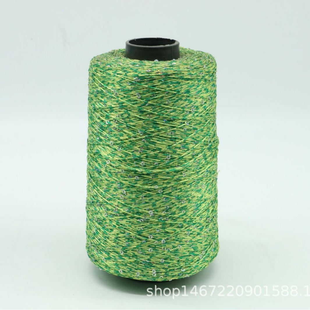 厂家直销 双色珠片纱 秋冬新品纱 花式纱针织用纱 现货批发