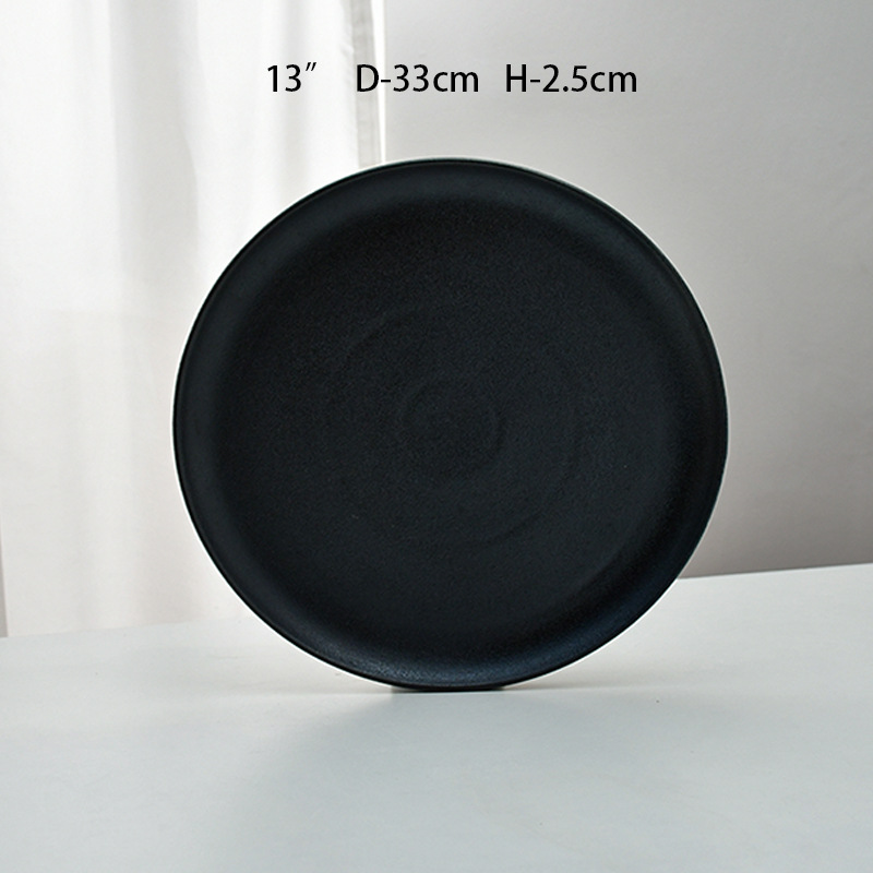 Plato de filete Plato de cerámica de mármol Plato de platos de restaurante Plato de hierba Plato de filete casero Plato de hotel Plato de comida occidental