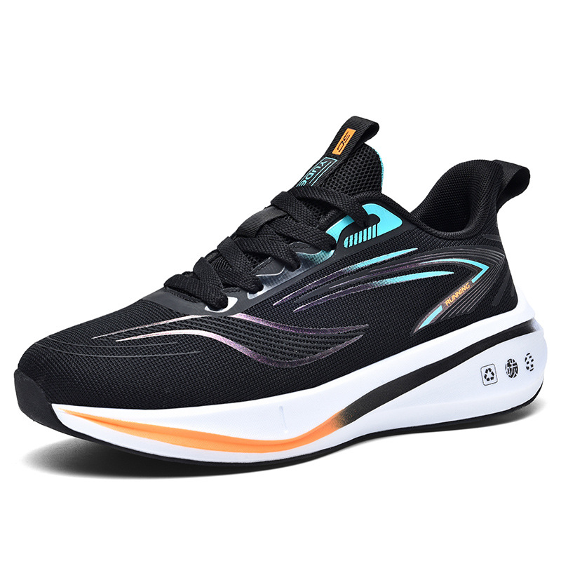 Primavera nuevos zapatos deportivos de hombre de moda con zapatos casuales de malla transpirables, zapatos de correr de correa de juventud, zapatos de hombre