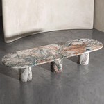 天然大理石高端石材设计师餐桌意式极简餐桌奢石别墅长餐桌