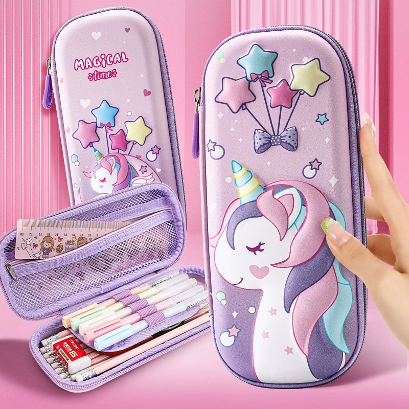 Милый мультяшный пенал, детская канцелярия, pony, 3D, единорог