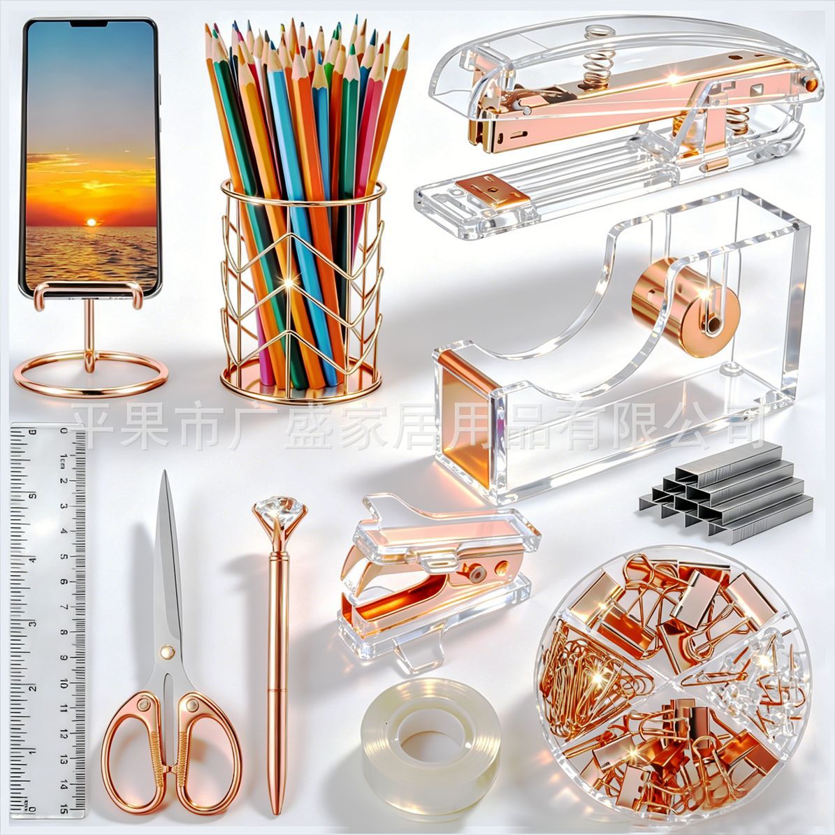 160 로즈 골드 11 피스 세트