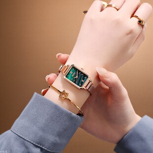 Cross-Border Popular Douyin Retro Electronic Watch, Feminine Women's Watch, Square, High-End, Light Luxury Factory Wholesale