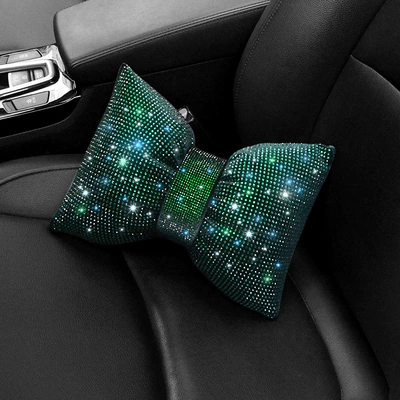 female multicolor full diamond – Headrest - green-diamond-gypsophila-simple-headrest-one