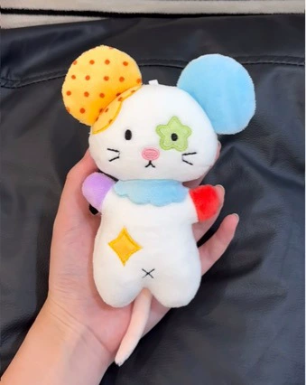 Мягкая игрушка-брелок трёхцветная кошка 15 см