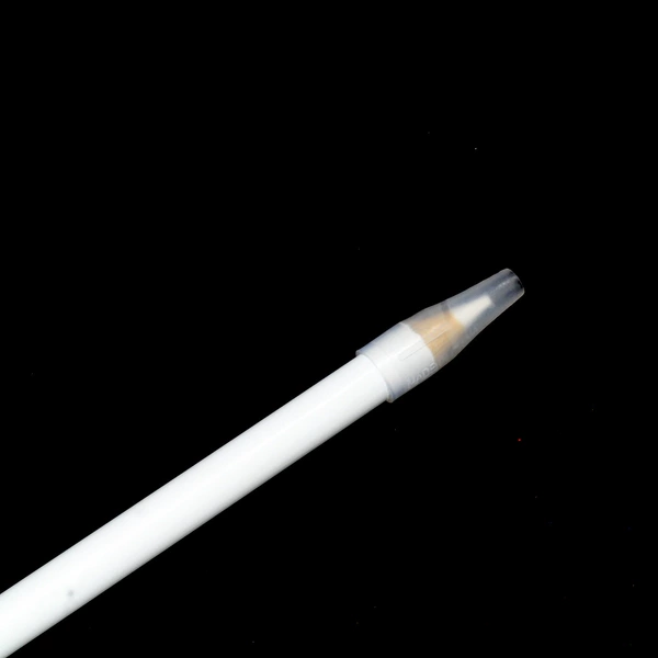 8.5cm white self-adhesive pen with sharpened headband and pen cover