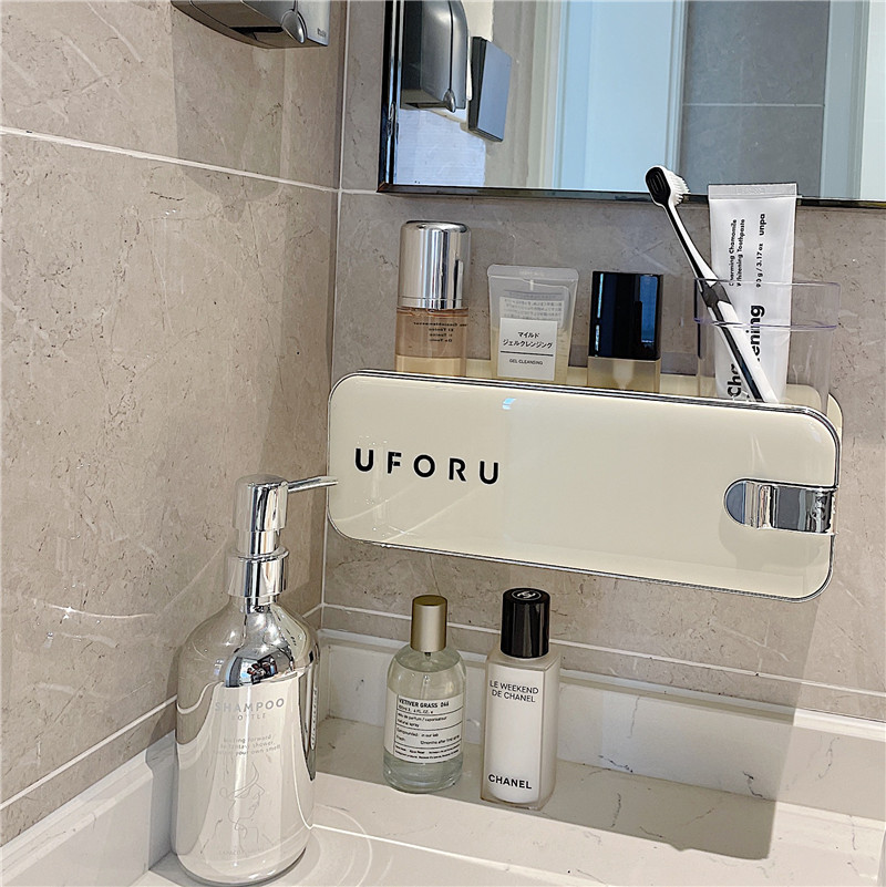 *Beautiful little aunt* Bathroom storage rack, bathroom sink, wall shelf storage hanging rack, no need to drill holes