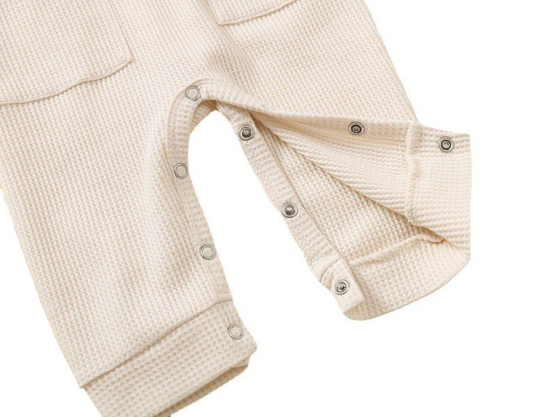 Casual Classic Style Solid Color Cotton Baby Rompers display picture 7