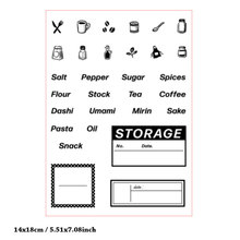 透明硅胶印章  手账印章  成品印章 T2167 厨房调味品 图标 标签