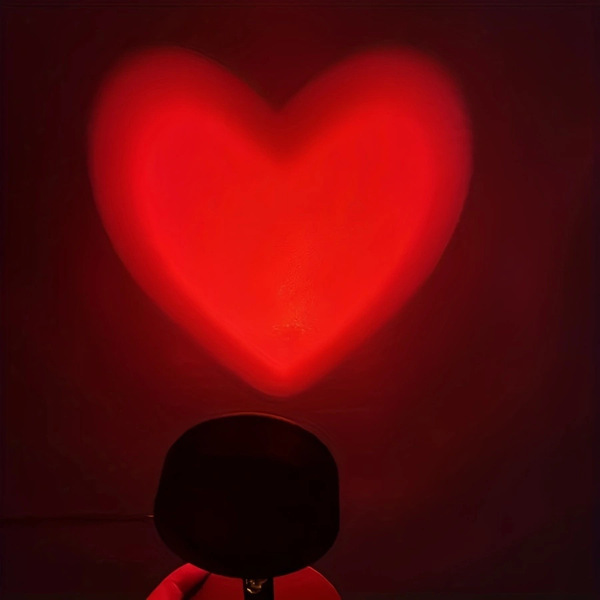 New sunset light heart projection night light