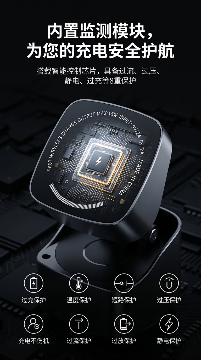 Suction Cup Type Magnetic Car Mount for Vehicle Interior, Magnetic Car Accessories, Magnetic Navigation Support, Car Phone Holder