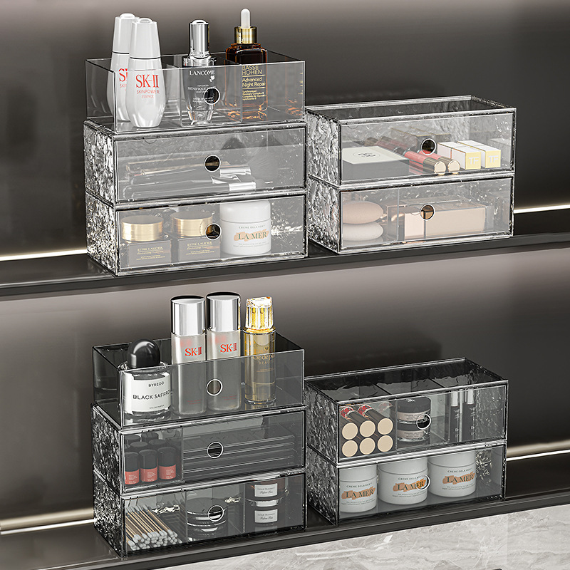 Mirror Cabinet Storage Box for Home Bathroom Cosmetics Desktop Lipstick Drawer Storage Acrylic Shelf