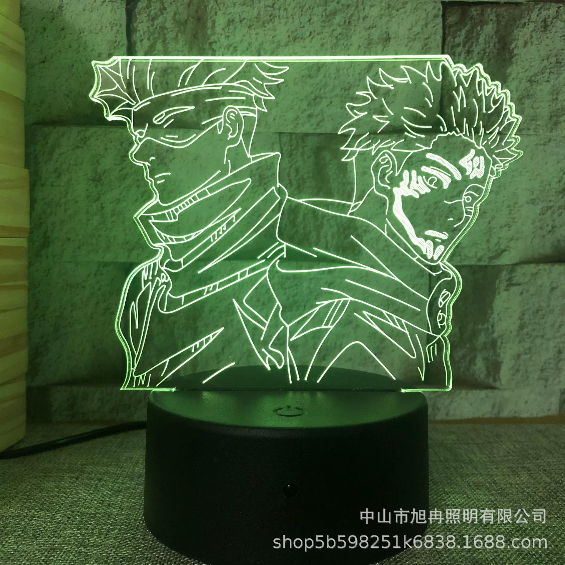 (Кросс-горничество), ночной свет, чёрная тактильная Jujutsu Kaisen, ночник для кровати, настольная лампа, 3D, пульт дистанционного управления, 16 цветов