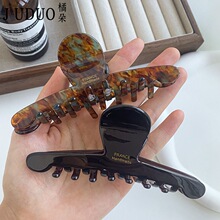 醋酸咖啡色抓夹森系美拉德发夹女后脑勺鲨鱼夹子大号发抓夹头饰品