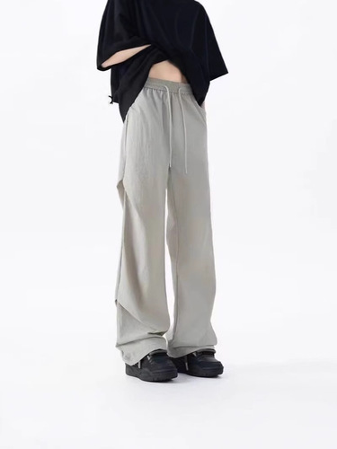 American-style pleated paratrooper quick-dry men's pants 2025 summer new mountain climbing outdoor workwear high street casual ice silk pants