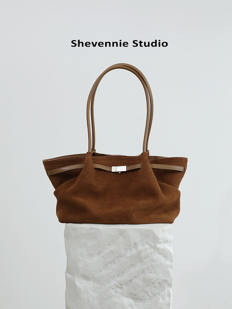 Fashion Casual Frosted Women's Work Commuter Large Capacity Shoulder Bag Autumn And Winter High-end Underarm Bag