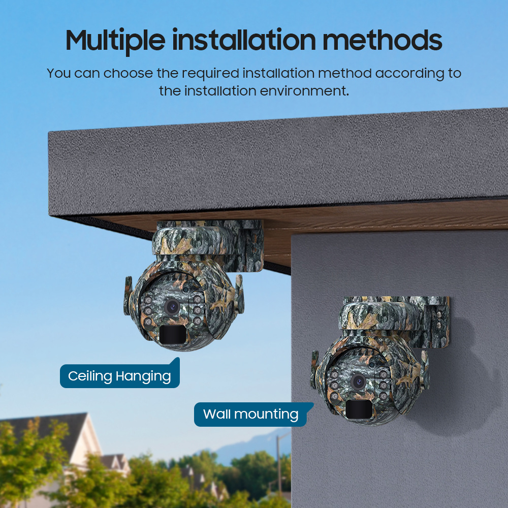 New Product Camouflage Field Detection Solar 4G Camera Wireless WIFI HD Full Color Night Vision Monitor Manufacturer