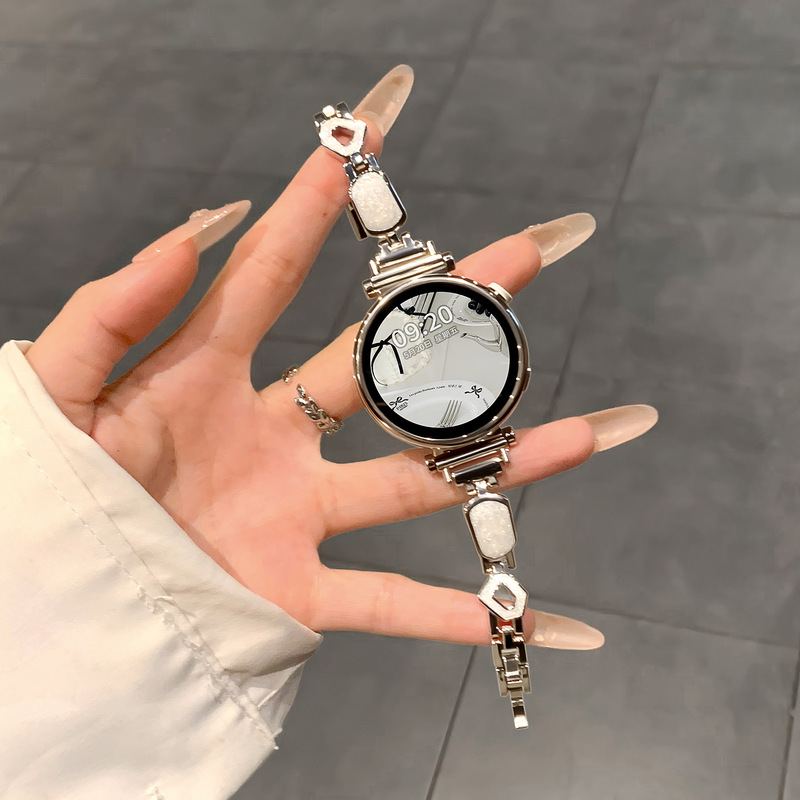 Suitable for Huawei Gt5 Watch Strap, Gold-Plated Fine Glitter Bracelet, Huawei Gt4 Watch Strap, Smart and Fashionable Huawei Gt3 Watch Strap