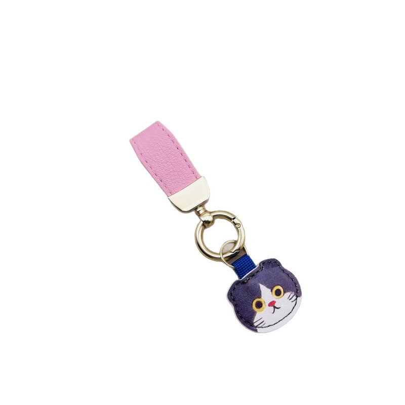 日系eco ute子猫シリーズのキーホルダーeminettかわいい革キーホルダー装飾バッグストラップ|undefined