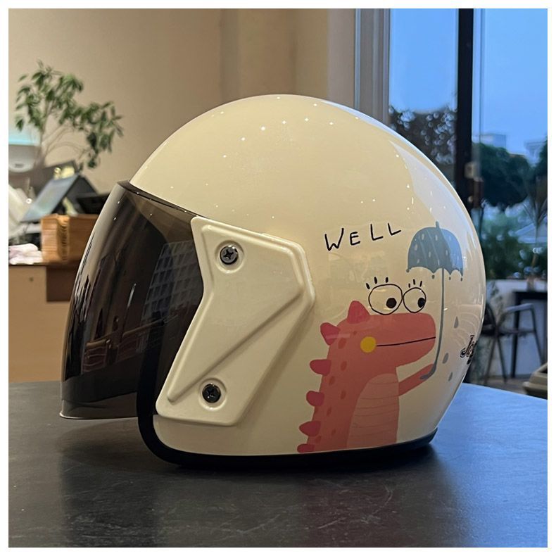Winter 3C Certified Electric Motorcycle Helmet Cute Scooter Safety Warm