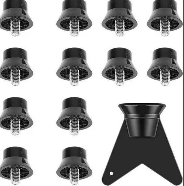 Factory Direct Sales Cross-Border Hot-Selling Football Shoe Studs, Adjustable Nylon Studs 13mm 16mm, Football Supplies 5mm Screws