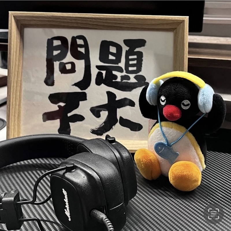 Funny Acting My Pingu Headphones Penguin Plush Doll Cute Bag Pendant Keychain Cute