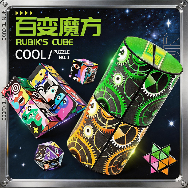 Explosión 3D tridimensional infinito cubo Rubik descompresión geometría espacio de la estructura de pensamiento flip mostrando juguetes al por mayor