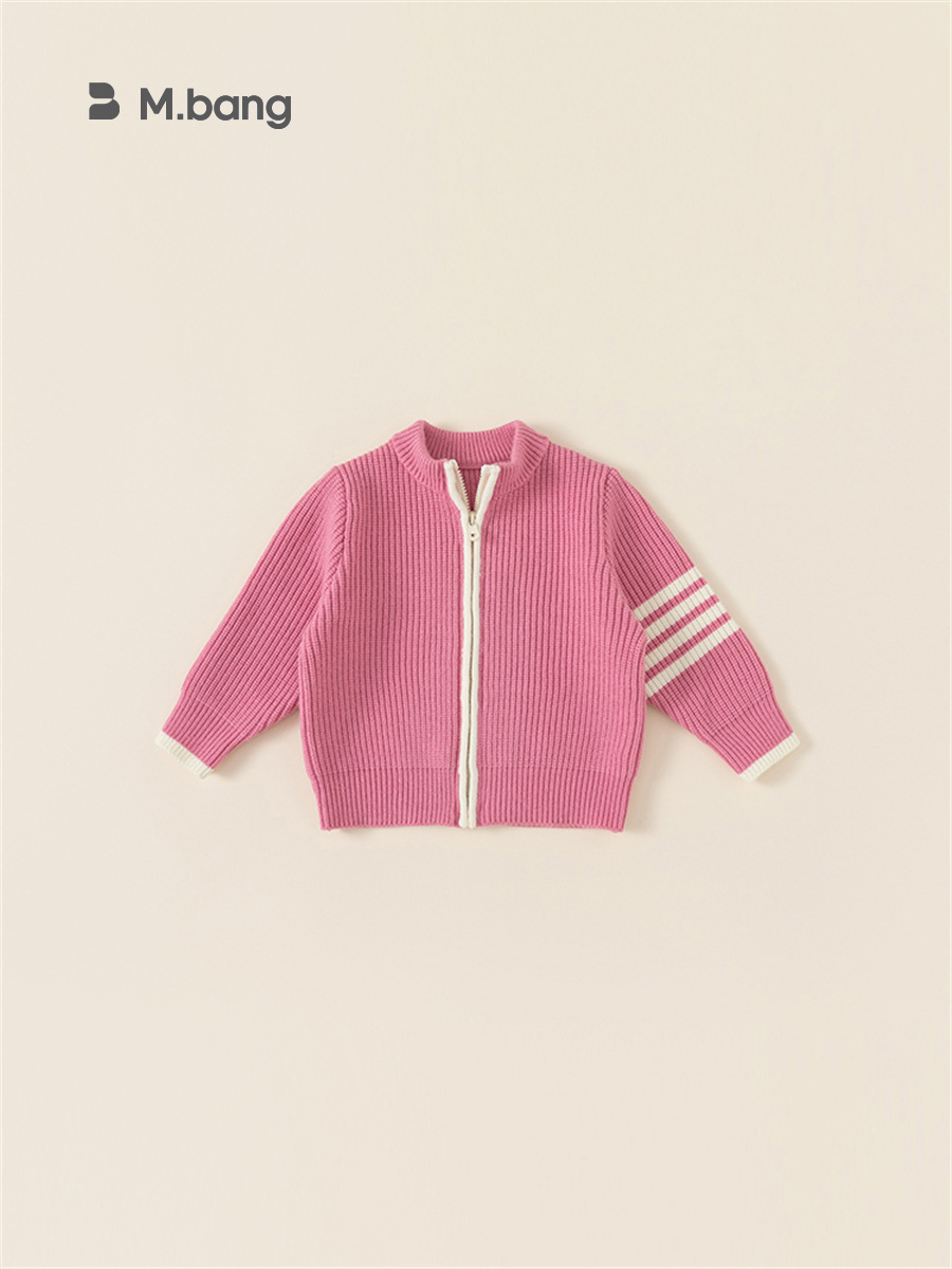 Ropa infantil Youbao, suéteres para niñas, cárdigans de punto para niños, chaquetas para niños, tops casuales de primavera y otoño, camisas con cremallera para niños pequeños image 5