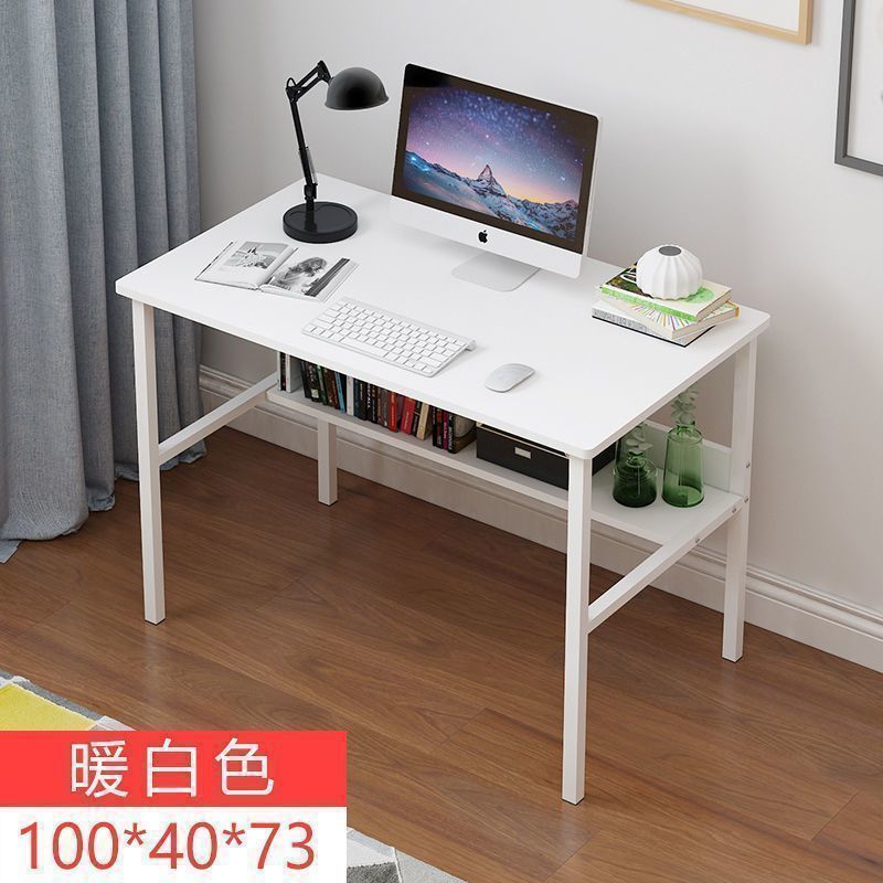 [클리어런스 모델: 100cm ] 따뜻한 화이트 테이블]