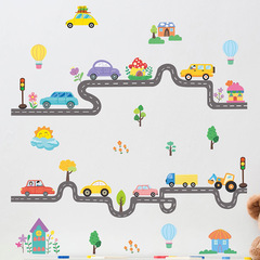 LD64099交通工具小汽車兒童臥室幼兒園美化裝飾牆貼紙自粘批發