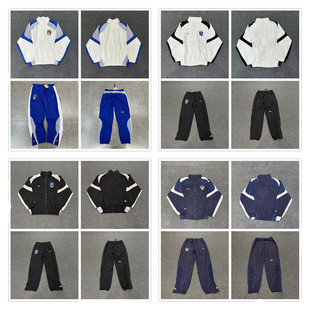25 Cross-Border European and American Trendy Brand Alcatraz Letter Embroider Stitching Stand-Up Collar Windbreaker Jacket Men's and Women's Sports Pants Suit
