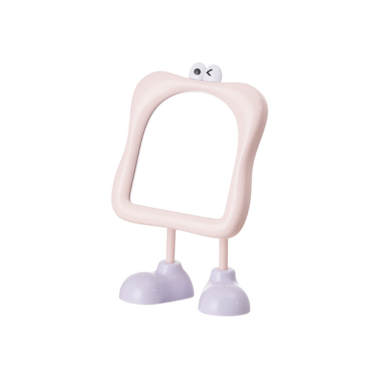 Espejo de maquillaje de escritorio de dibujos animados de plástico ojos de dormitorio de maquillaje de belleza espejo de maquillaje