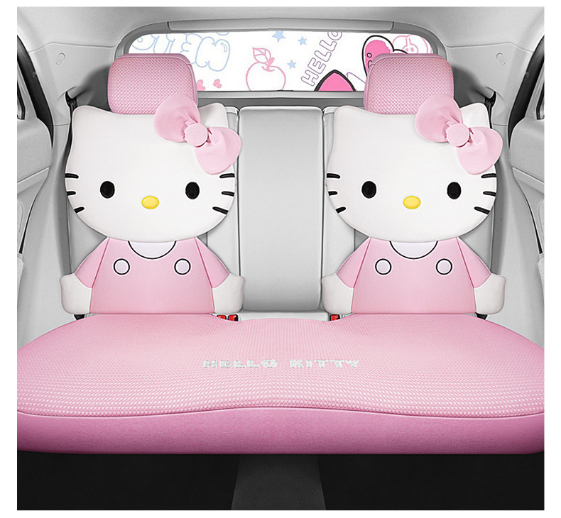 Kitty Car Seat Cover Cushion Four Seasons General Motors Ladies Cute Internet Popular Summer 2024 BYD