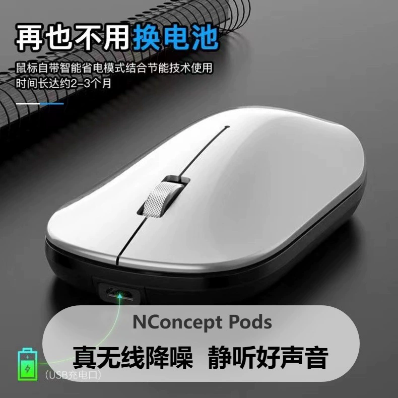 Физиологическая беспроводная мышь с зарядкой, 4G, Bluetooth