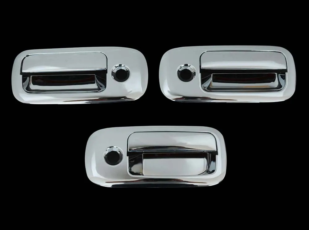 Suitable for Chevy Express 03-15 Gmc Savana 3-Door Chrome Door Handle Cover with Keyhole