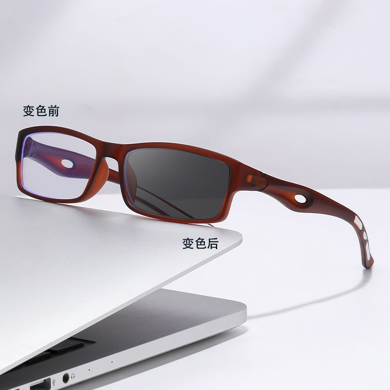 Sensor de luz decolor zoom automático de doble propósito gafas de presbyopia TR anti-luz azul gafas de presbyopia multifocal