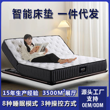 AI语音手机APP智能床垫乳胶席梦思按摩床垫现代简约家用电动床垫