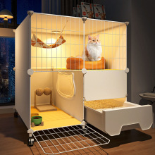 猫笼子猫窝冬季保暖带厕所一体家用室内二层别墅超大自由空间猫柜