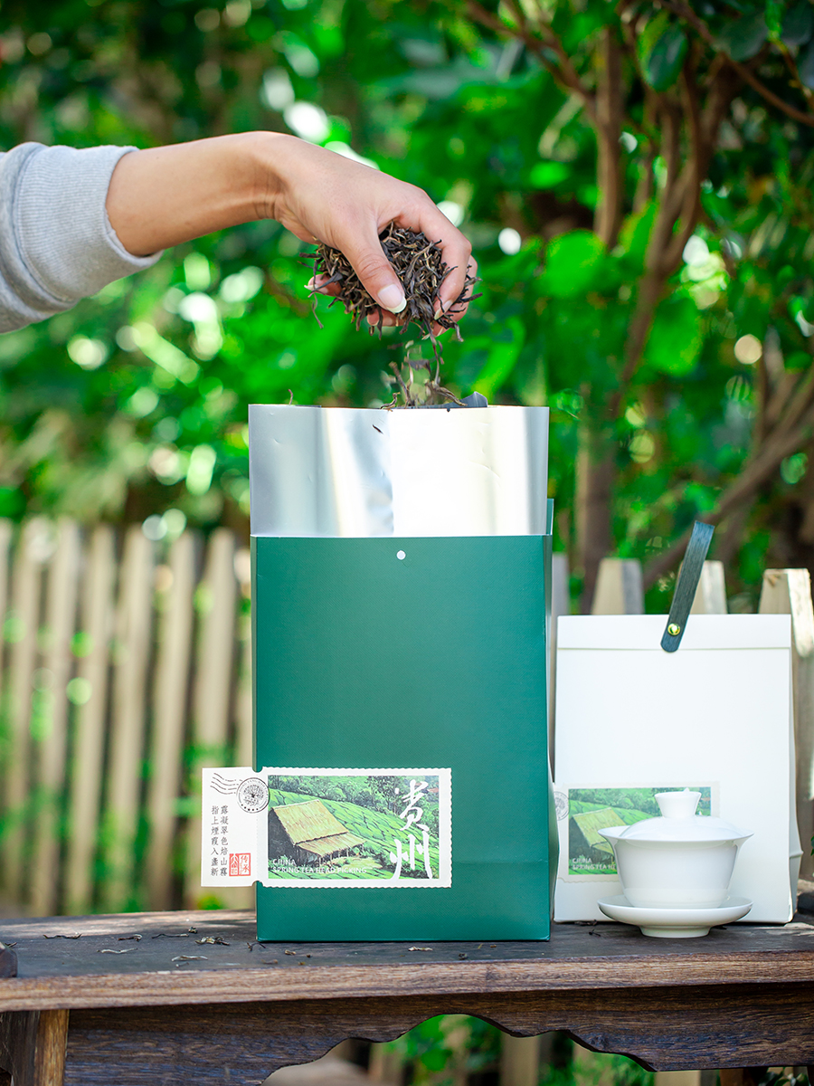 Bolsas de té creativas Longjing Bilu Chun Anji té blanco con bolsas de regalo de mano de origen de té sello caja de cartón simple