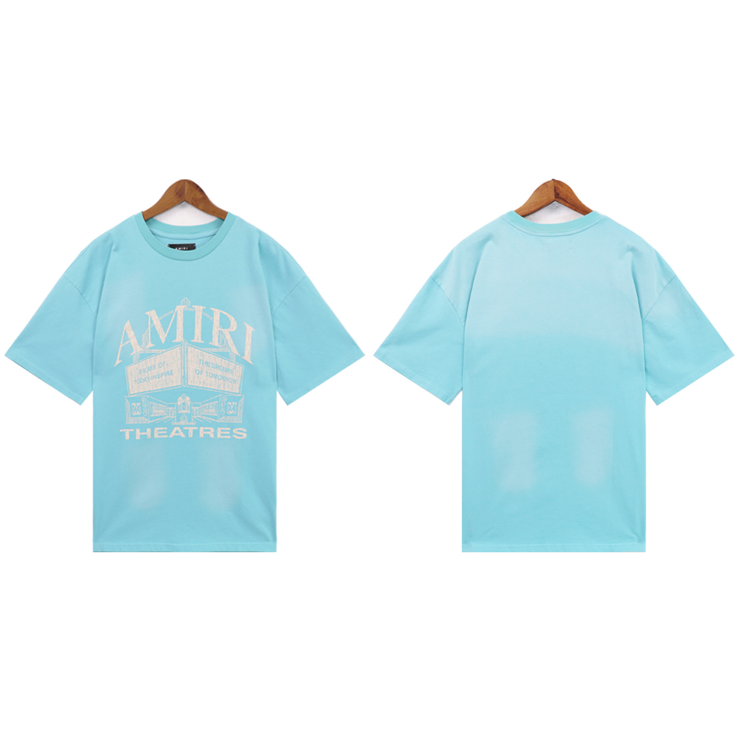 Am24 nuevo logo camiseta de manga corta número 22 lavado retro pareja tendencia deportes 5 puntos pantalones cortos traje 1ri