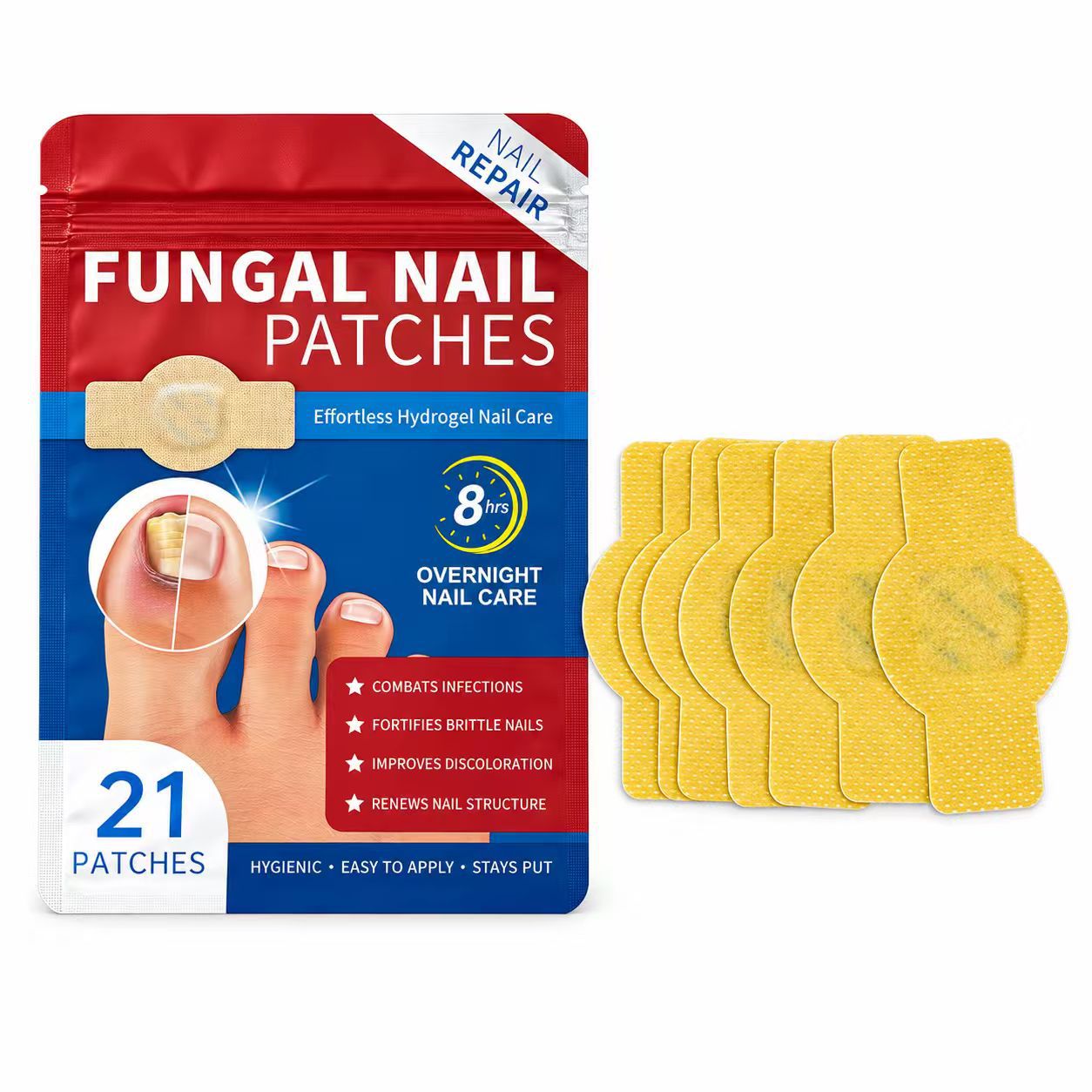 El suministro transfronterizo de pegatinas de corrección de uñas repara el cuidado de los pies de uñas grises. image 3