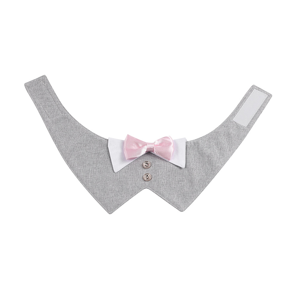 Tanpopo nuevo traje de boda británico para mascotas Toalla de saliva Velcro Toalla de triángulo para mascotas bufanda de perro