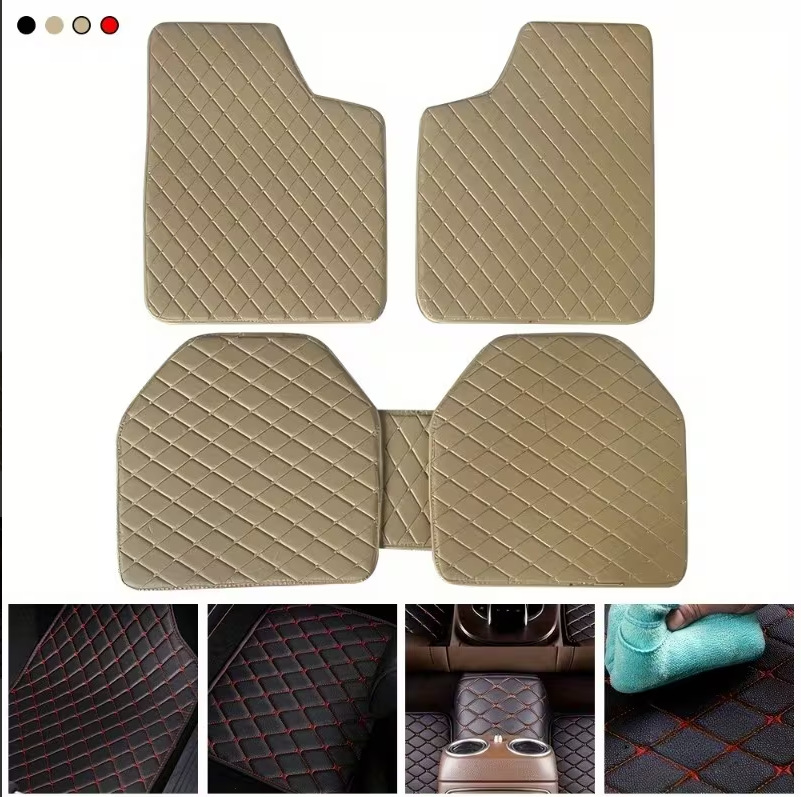 Cross-border Amazon universal car floor mats, waterproof leather version, wholesale and dropshipping from cross-border manufacturers, foreign trade PVC labeling